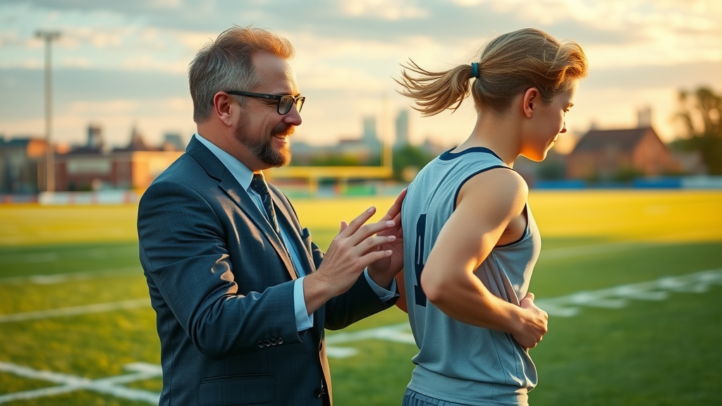Rockford chiropractor supports local athlete on field, highlighting chiropractic care.